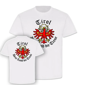 Tirol Treue Heimat Tiroler Landsmann Alpen Süd Zemljišč Majica s kratkimi rokavi Moški 100% Bombaž Priložnostne majice Svoboden Vrh Velikost S-3XL