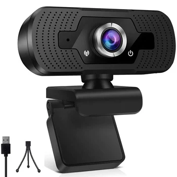 Top Deals Polni 1080P Hd Webcam, Usb Webcam Buit V Mikrofon Podporo Ročno Ostrenje Plug And Play Spletna Kamera Z Nastavek za Pc