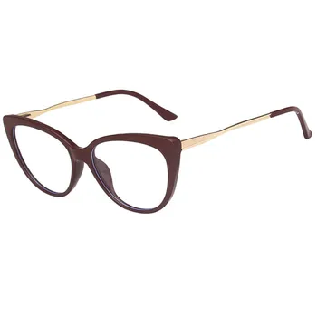 TR09 Kovinski Okvir za Očala Mačka Oči Proti Modra Svetloba Plinov Moških Očala Ženske Odtenki Oculos Gafas Feminino Mujer