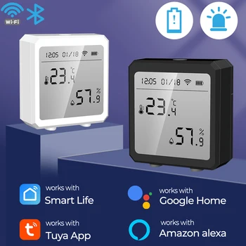 Tuya Smart WIFI Temperature In Vlažnosti Tipalo Sobne Termometer, Higrometer Z LCD Zaslonom Podporo Alexa Google Pomočnik