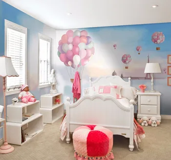 Tuya Umetnosti brezplačna dostava za popust čisto roza ballon sanje plakat zidana ozadje za dekle spalnica dekoracijo sten trgovina