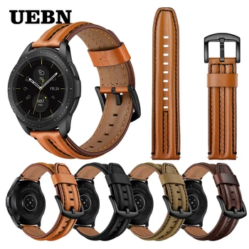 UEBN Pravega Usnja Trak Za Samsung Galaxy Watch 46mm Band Watchband za Orodje S3 Classic&Meje zapestnica watchbands