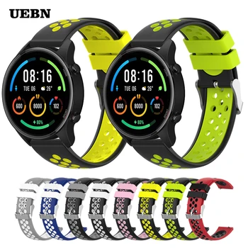 UEBN Silikonski Šport Zamenjava Dihanje Band Za Xiaomi Mi Gledati Barvni trak za Mi Watch šport izdaja watchbands