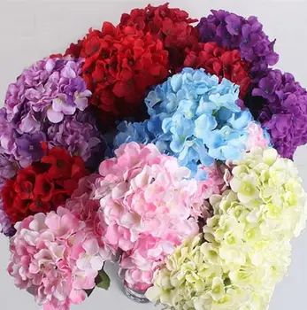 Umetna svila Hydrangea Cvetje Premerom približno 15 cm Doma in poročno Okrasje Dekoracijo free shipping FB016
