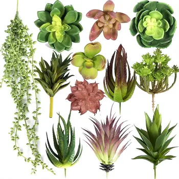 Umetni Succulents Unpotted - Razvrstan Realne Ponaredek Sočne Rastline za Dom Dekor, Urad -12 Pack