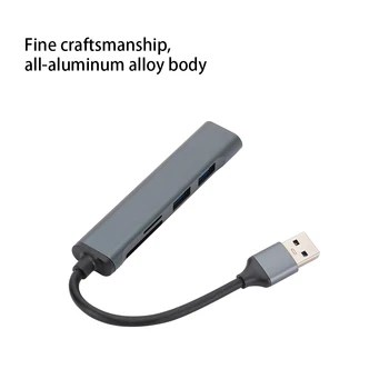 USB Hub USB3 0 Pomnilniško Kartico Prenosni Travel Mini priključek za Razširitveno Postajo 5Gbsp Adapter za Prenosnik Urad Delilnik enkratno uporabo Dock