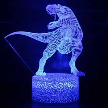 USB LED Dekoracijo Doma otroški Sobi Postelji Noč Svetlobe dinozaver Dekoracijo Svetlobe Akrilno Ploščo 4 mm 6 mm (Brez podnožja)