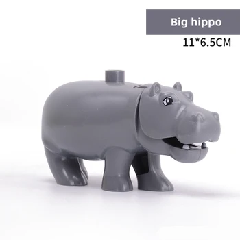 Velika Velikost Diy gradniki Živali Številke Hippo Združljiv z Velikim Velikost Igrače za Otroke, Otroci Darila