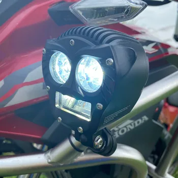 Visoko Kakovostnega Aluminija Visoke Svetlosti LED Motocikel Spot Luči Luči za Meglo Vodotesno Brezžično Daljinsko upravljanje Pomožne Luči