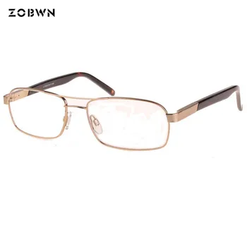 Vroče prodaje Aluminijasto Dvojno most očala človek Ščit slog očala lahko dajo branje objektiv очки модные polno super lahka platišča
