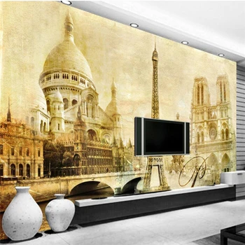wellyu de papel parede ozadje po Meri Evropske klasične Eifflov stolp arhitekture, TV ozadje ozadje 3d tapety