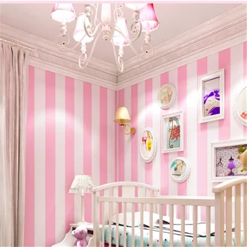 wellyu Navpične proge, slika za ozadje pink pink princess otroški sobi toplo dekle, dekleta spalnica, dnevna soba dekle srce ozadje