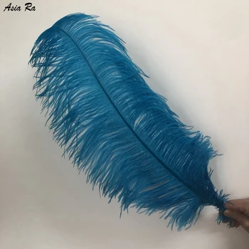 Wholasale Turkizno Modro Noja, Perje Za Obrt 50-55 cm svate Dobave Karneval Plesalka Dekoracijo plumas Plumages