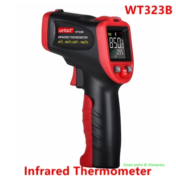 WINTACT WT323B Infrardeči Termometer HD Barvnim Zaslonom LCD-Zaslon -50~850℃ Položaja Laser Hrambi Podatkov Nizko Indikator napolnjenosti Baterije