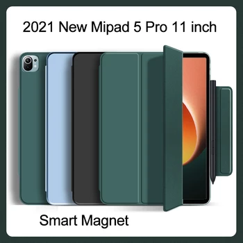 Xiaomi Tablični primeru Za Xiaomi MIPad 5 Pokrov Ravno tri-krat nosilec 2021 Zaščitna torbica za MiPad Pro 11 inch Magnetni posnetek
