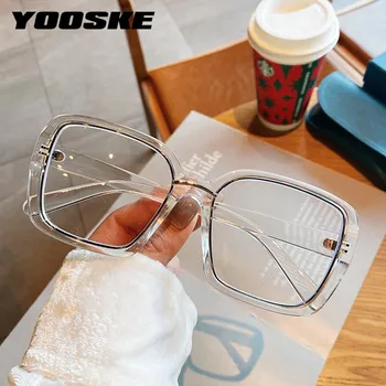 YOOSKE Anti Modra Svetloba Očal Okvir 2021 Novo Prevelik Očala Moški Ženske Kvadratnih Eyewears Blokiranje Blue-ray Očala Okvirji