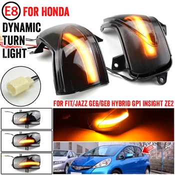 Za Honda Fit Jazz Hatchback 2009-2013 Avto LED Dinamični Vključite Signal Strani Ogledalo Luči Zadaj Ogledalo Indikatorska Lučka Sveti Blinker