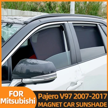 Za Mitsubishi Pajero V97 2007-2017 Magnetna Avto Dežnik Vizir Prednje Vetrobransko Steklo Okvir Zavese Zadnja Stranska Okna Sonce Odtenek Ščit