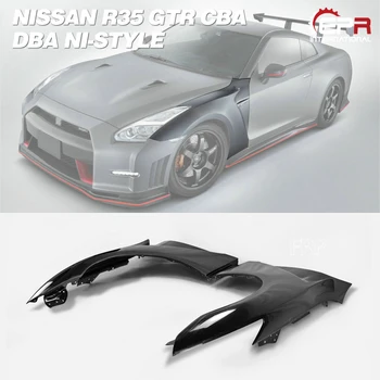 Za Nissan 08-16 R35 GTR CBA DBA NI-Slog Ogljikovih Vlaken&Optičnega Stekla Spredaj Fender Kolo Flare Arch Kritje Drift Iskanje Body Kit