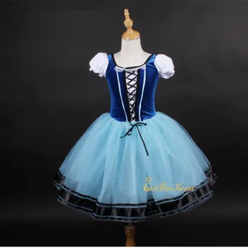 Za Odrasle Strokovnih Dolg Tutu Balet Ples Kostum Kraljevsko Modra Balet Obleko Fancy Balerina Otroci Oblačila Balet Dancewear Dekle