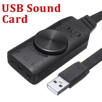 Za Slušalke Mikrofon Laptop PC 1pc Prenosni Zunanji USB Zvočno Kartico Visoke Kakovosti 3.5 mm, Mikrofon, Audio Adapter Pohiks