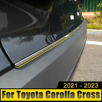 Za Toyota Corolla Križ XG10 2021 2022 2023 Hibridni iz Nerjavečega Jekla Avto Zadaj Prtljažnik Rep Vrata Vrata naslovnica Stripa Trim Trakovi Nalepke