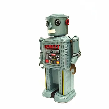 [Zabavno] Odraslih Kolekcija Retro Veter igrača Kovinski Tin premika Roke swing tujec robot Mehanske Planu igrača številke otroci darilo