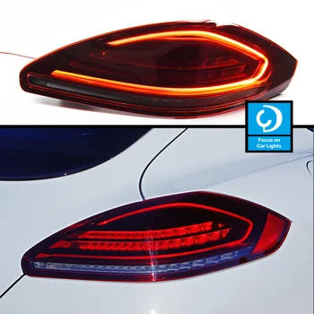 Zadnje luči Styling Za Porsche Panamera 4 2014-2017Tail Svetlobe LED DRL Teče Signal Zavore Vzvratno Parkiranje Svetilnik Facelift