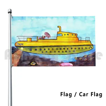 Zunanji Dekor Zastava Avto Zastava Čoln Svetlobe Plavati Bandele Bandeleart Ribe, Hobotnica Modre Počitnice Počitnice Počitnice Morje