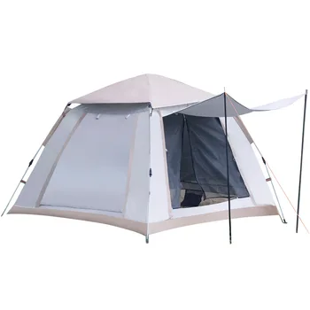 Zunanji kampiranje šotor avtomatsko hitro odpiranje ne plaži šotor zaščito pred dežjem, soncem dvojno 3-4 osebe kampiranje