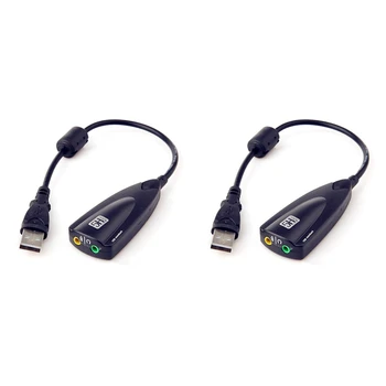 Zunanji USB zvočna Kartica 7.1 Adapter 5HV2 USB 3,5 mm Jack 3D Zvok Antimagnetic Audio Slušalke Mikrofon za Računalnik