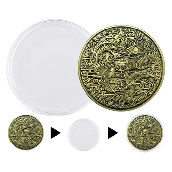 Čisto Nov Kitajski Lepo Retro Kitajski DragonMetal Spominski Kovanec Whtis Plastično Ohišje Srečno Darilo Počitnice Darilo