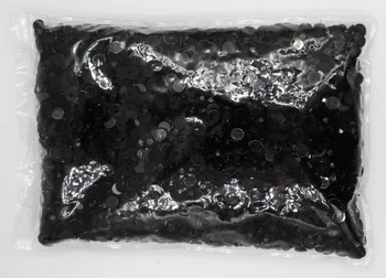 Črna Barva 1.5~12 mm Ravno Zadnji Krog Akril Okrasnih Kroglic,3D Acrylic Nail Art / Oblačilo Dekoracijo