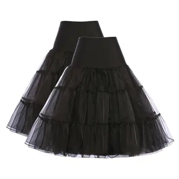 Čutna Videti Modno Clingy 50s Petticoat Krilo Rockabilly Obleko Crinoline Underskirts za Ženske