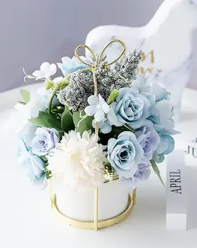 Šopek Elegantno Umetno Peony Svile Cvetja doma Poroka Stranka Dekor umetno cvetlični šopek, Dekoracijo Cvetje