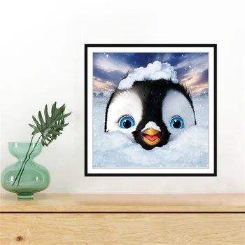 Živali Diamond Slikarstvo DIY Moda 2021 Pingvin Lepo Ročno izdelan Darilni Mozaik Navzkrižno Šiv Mozaik Doma Dekoracijo Celoten Krog